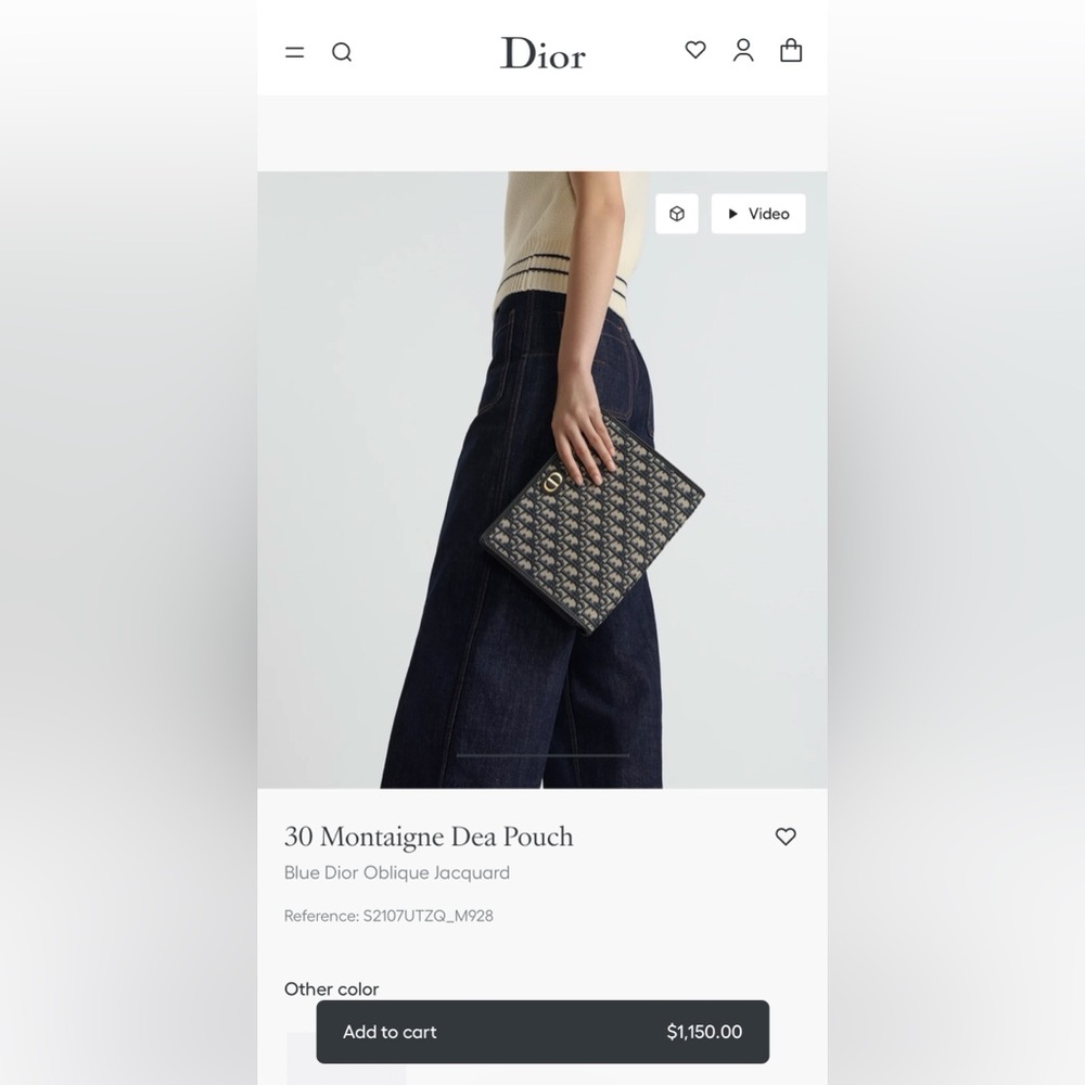 USED ONCE Dior Pouch / Clutch Bag - PERFECT CONDITION - Picture 15 of 16